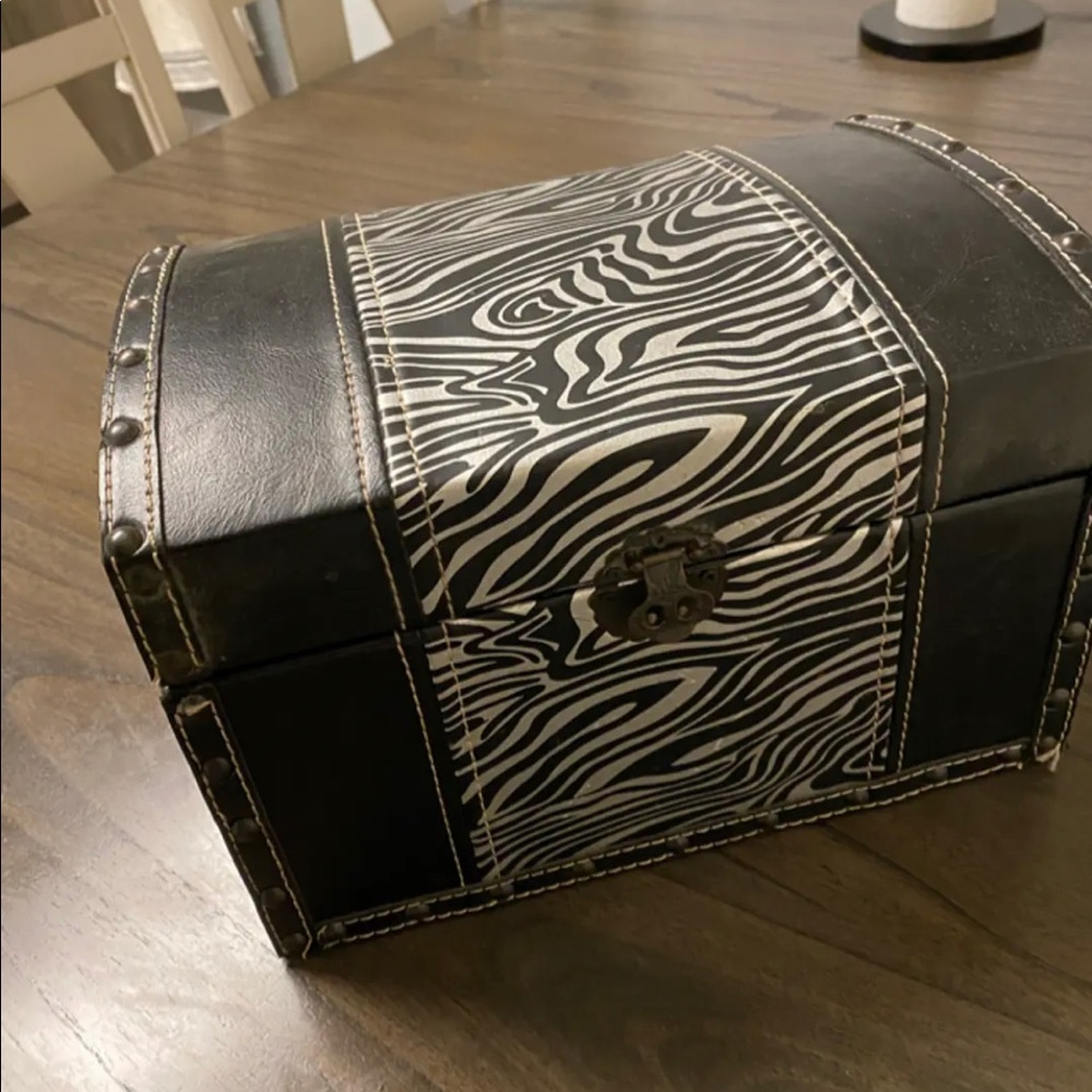 Zebra print jewelry box